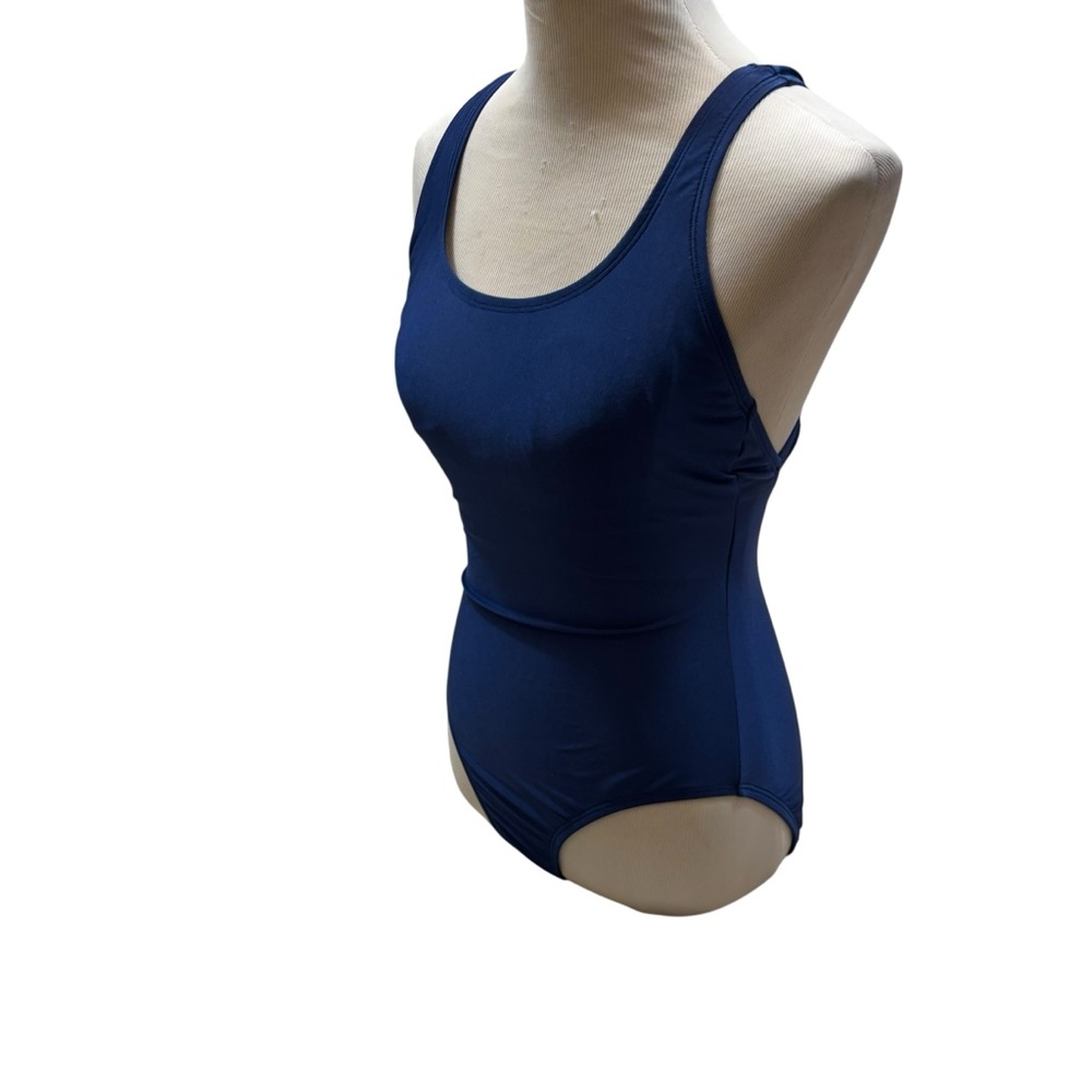 Ladies Speedo‎ Blue Scoop Neck One Piece Swim Suit Size 10 - Picture 6 of 10